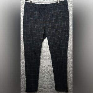41 Hawthorn Pants Laura Plaid Printed Skinny Gray NEW